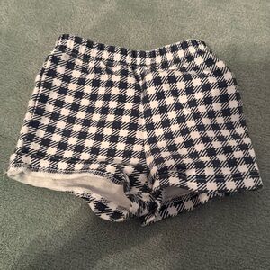 Cuddle Bear blue/white checked shorts. Size 12M.